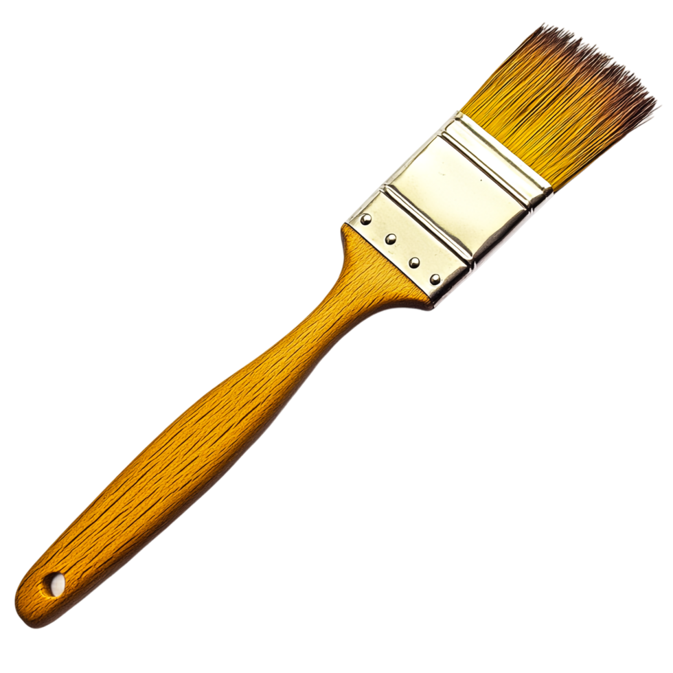 Simple Paintbrush Design with Bristles on Transparent Background png