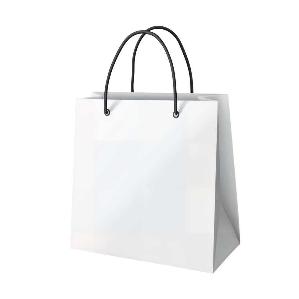 Minimalist Paper Shopping Bag for Branding and Marketing png