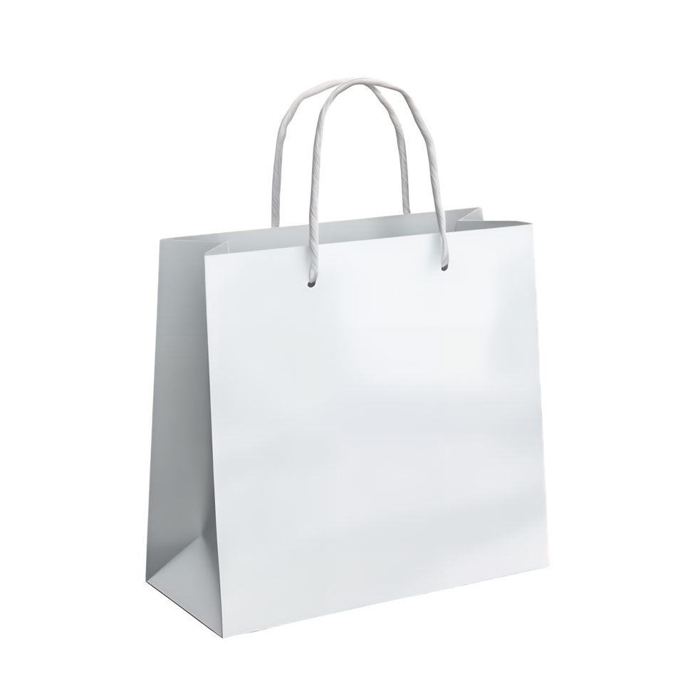 White Paper Shopping Bag Mockup for Design Projects png