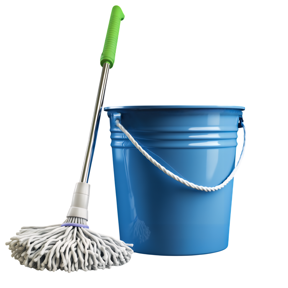 Cleaning Bucket and Mop for Service Advertisement png