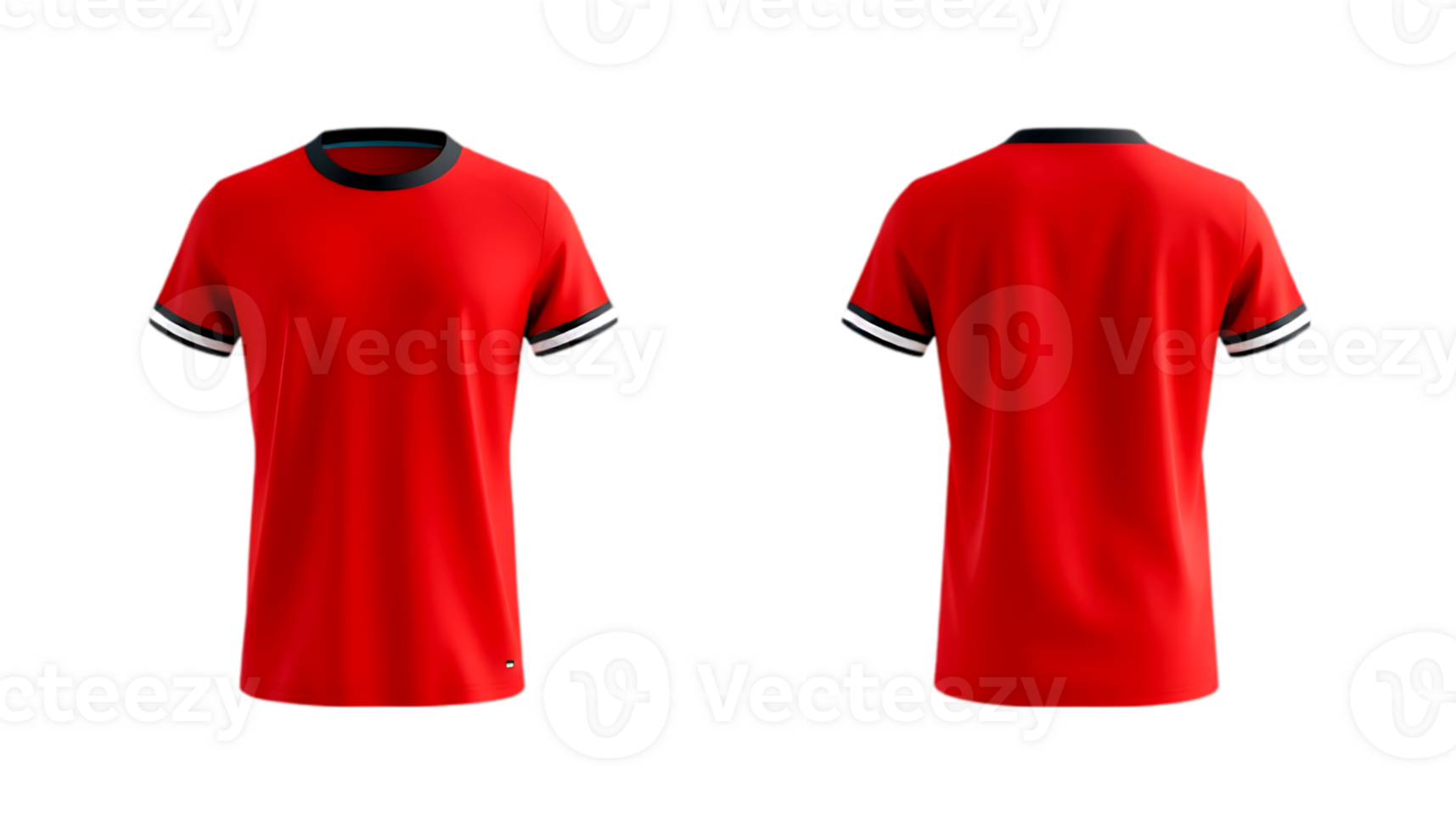 Red soccer jersey mockup png
