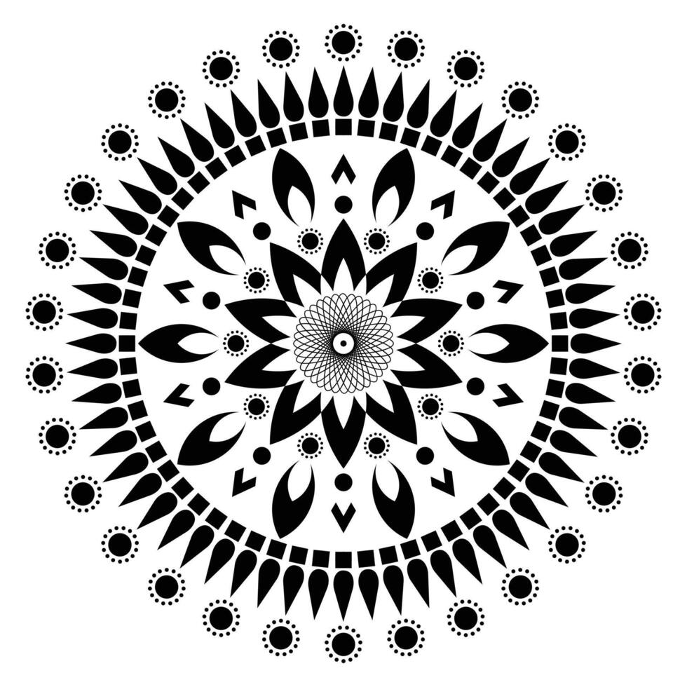 Creative mandala design with different pattern vector