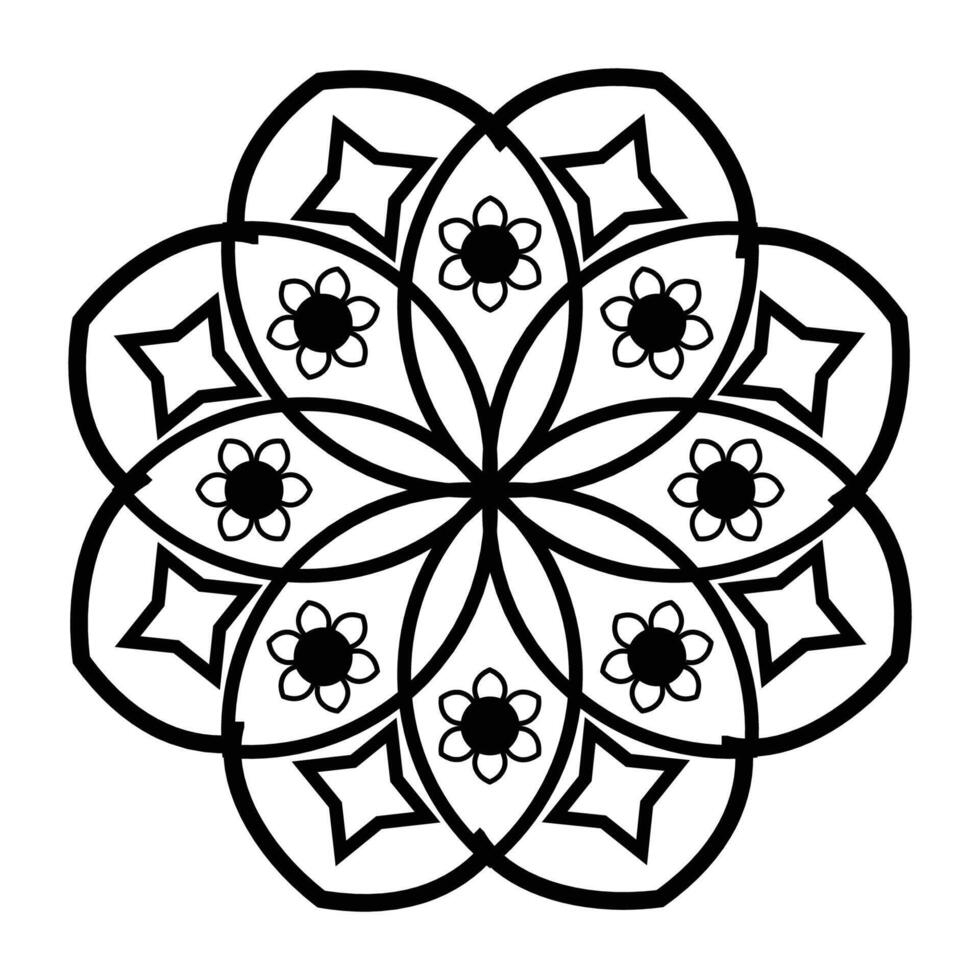 Simple mandala design vector