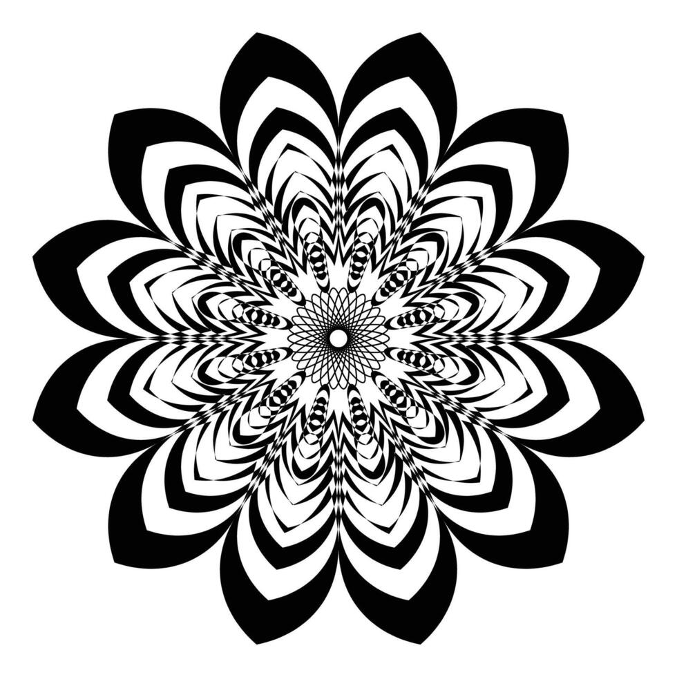 Creative black mandala design vector