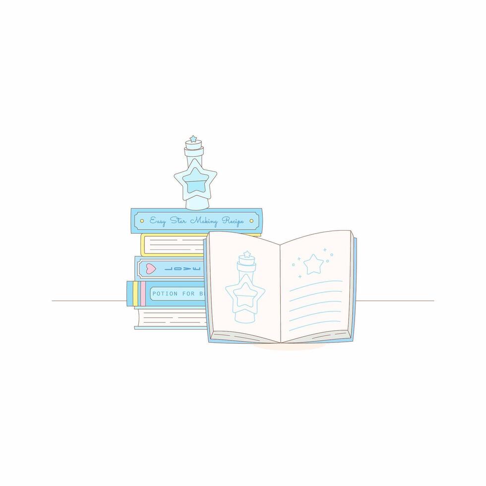 star magic potion book vector