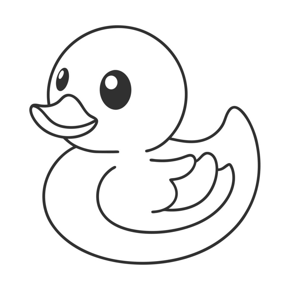 Elegant Swan Outline Art for Kids Fun Activities vector