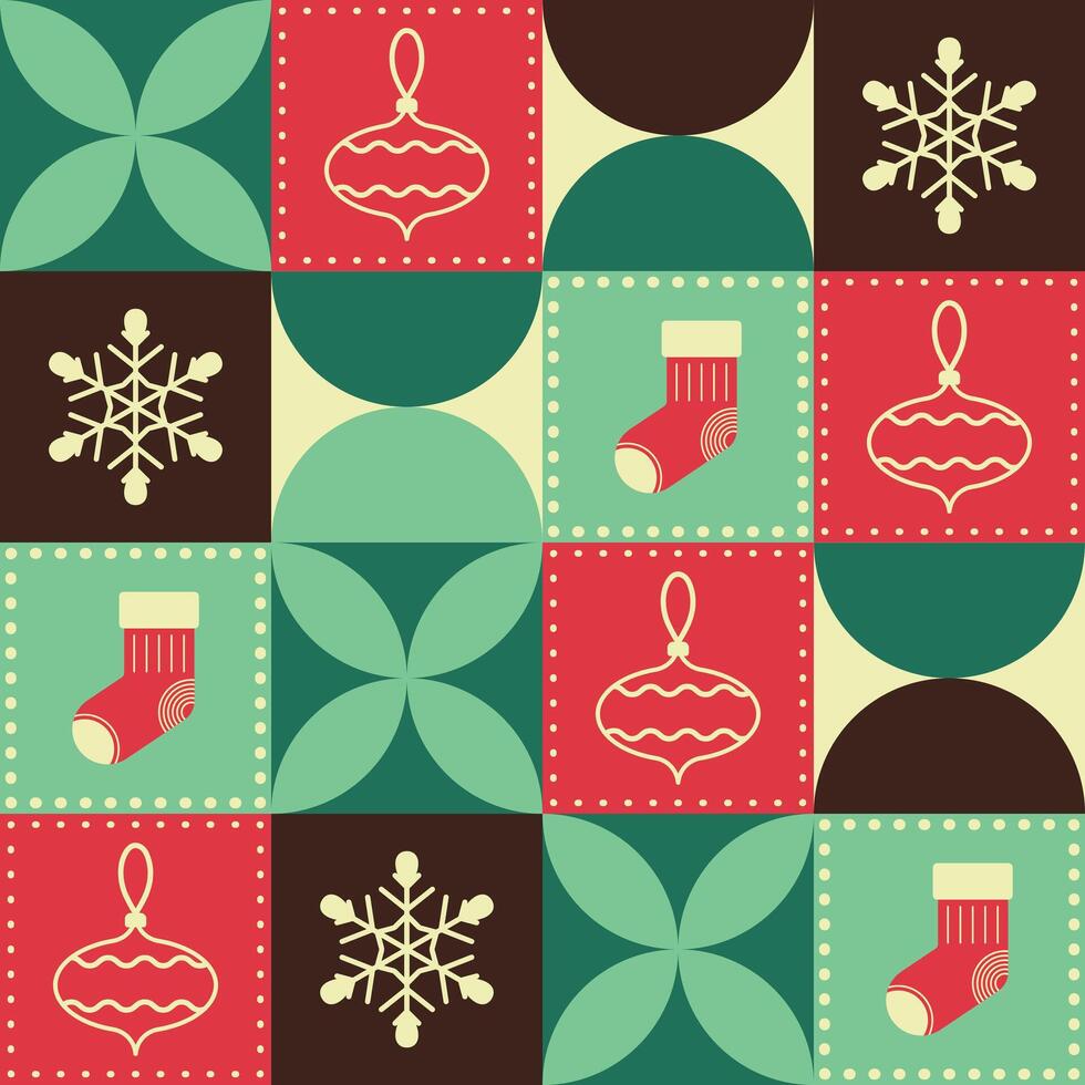 Christmas pattern for gift wrapping vector