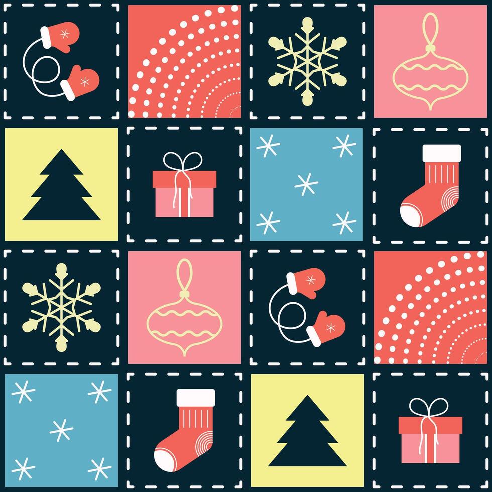 Winter pattern for gift wrapping vector