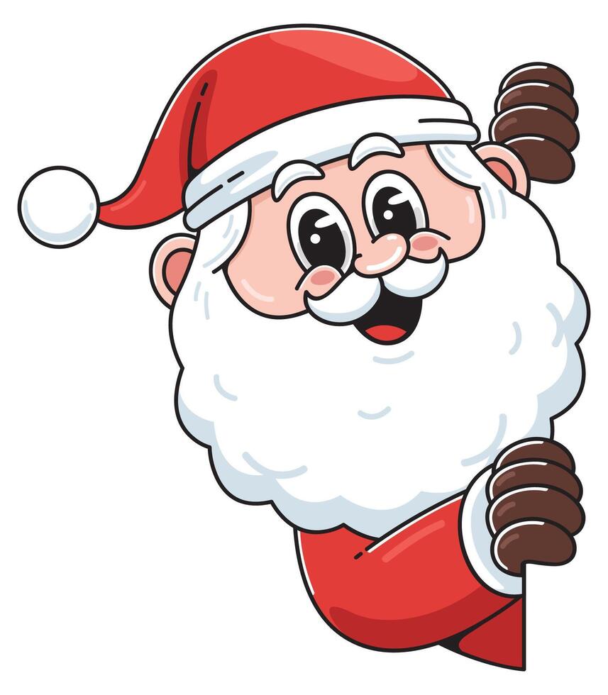 Cheerful Santa Claus Cartoon Illustration vector