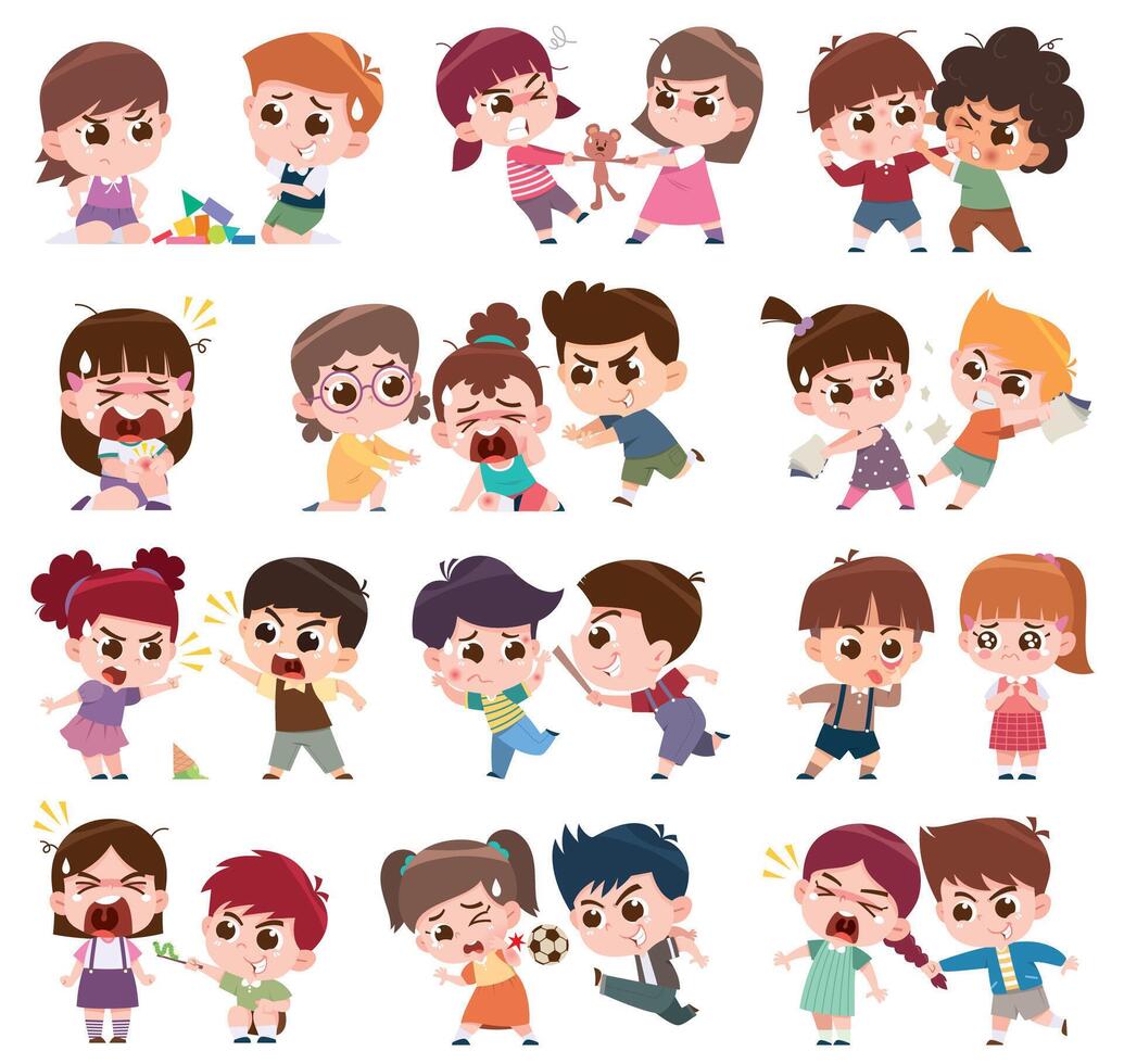 Cartoon activity kids character. Back to shool vector