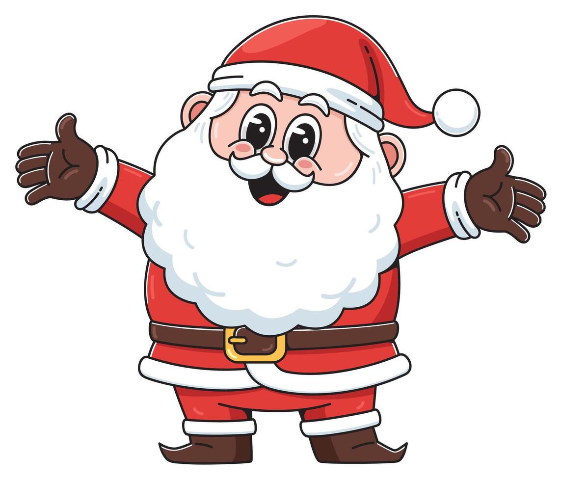 Happy Santa Claus Cartoon Illustration vector