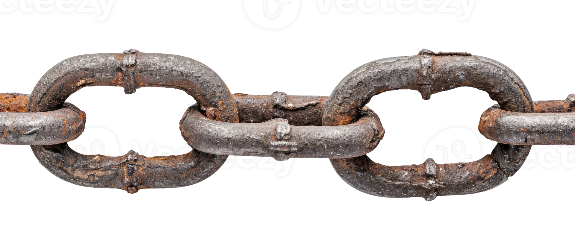 Old steel chain isolated on transparent background png