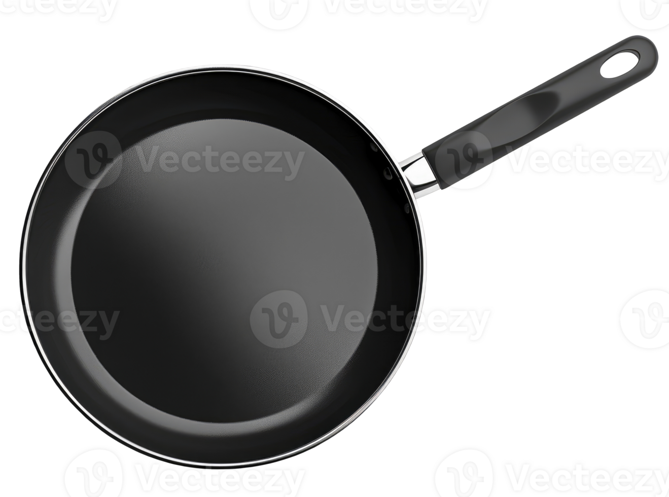 Black frying pan isolated on transparent background png