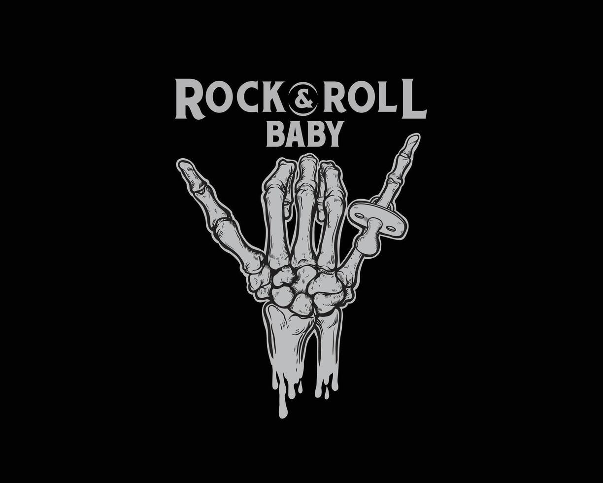 Rock and roll baby Illustration vector