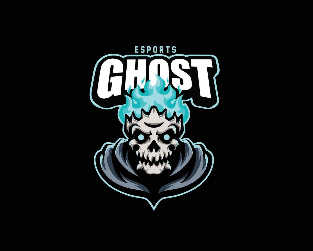 Ghost Skull Team Esport Logo vector