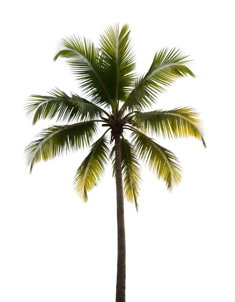 High detail transparent coconut tree png