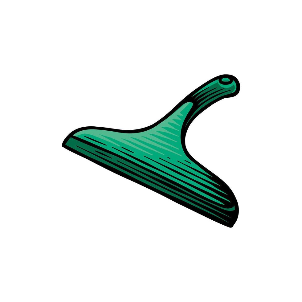 colored illustration of glass cleaning tools vector