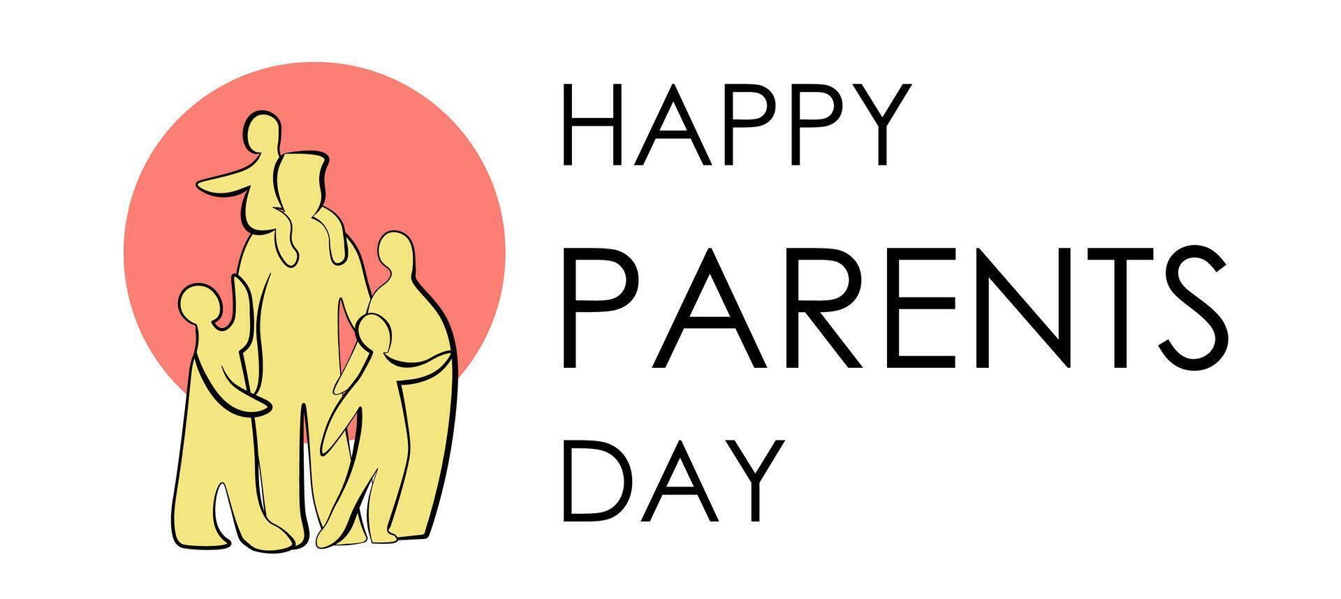 Creative Happy Parents Day Design For Social Media post. vector