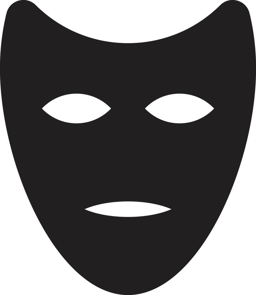 Theater mask icon isolated on white background . Mask icon . illustration vector