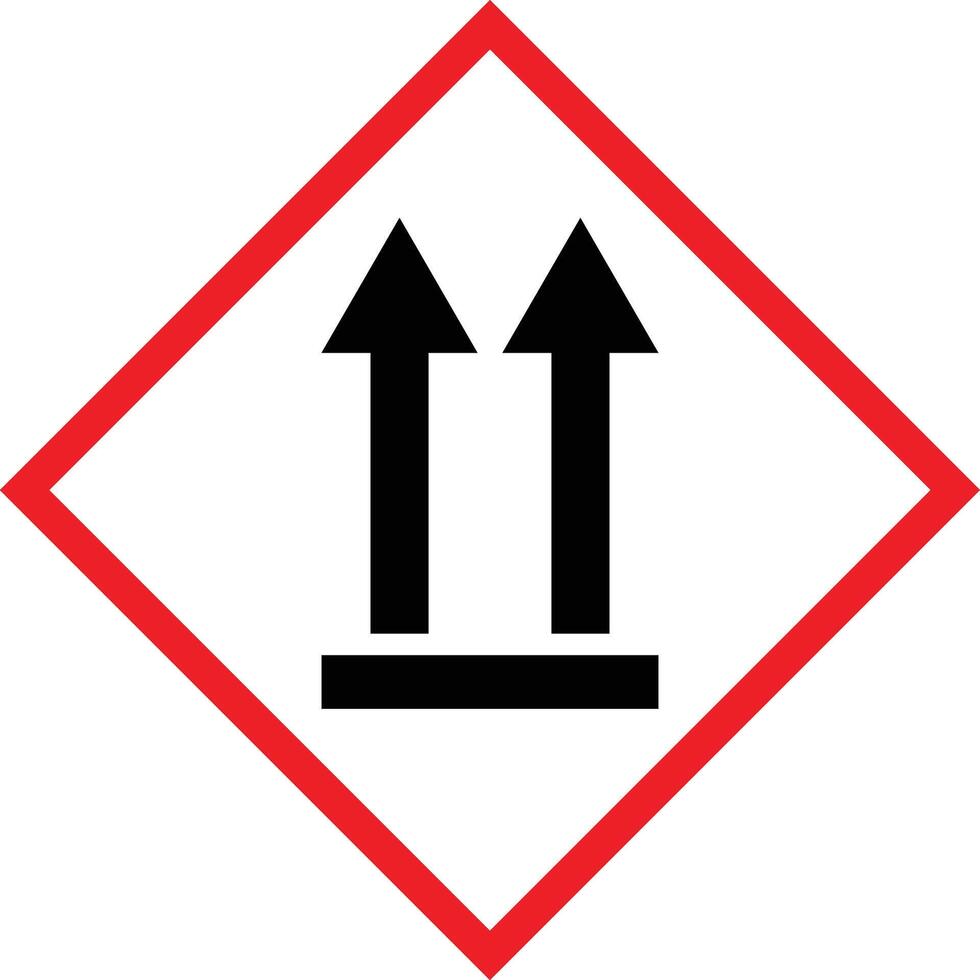 This side up warning icon isolated on white background . This side up label symbol . Package symbol . illustration vector