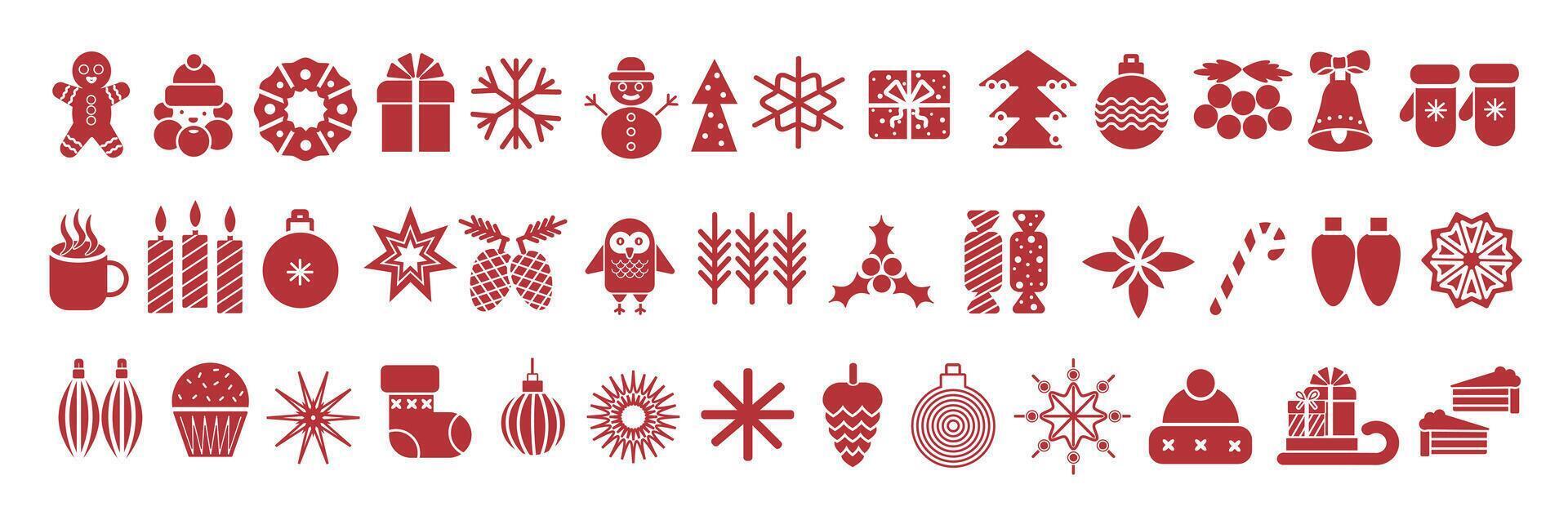 Christmas Element Set, Christmas Collection, Christmas icons vector