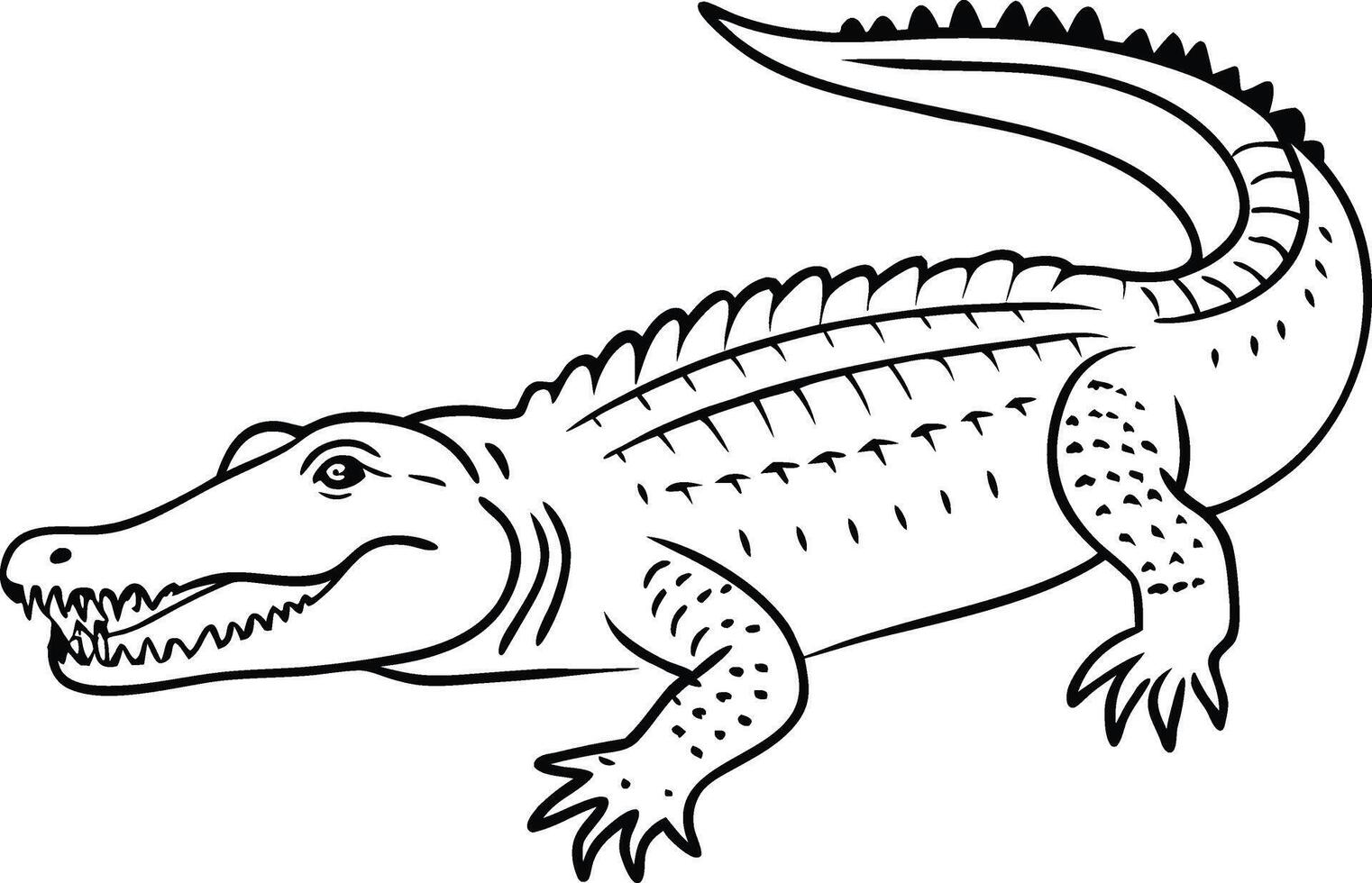 Crocodile Line Design vector