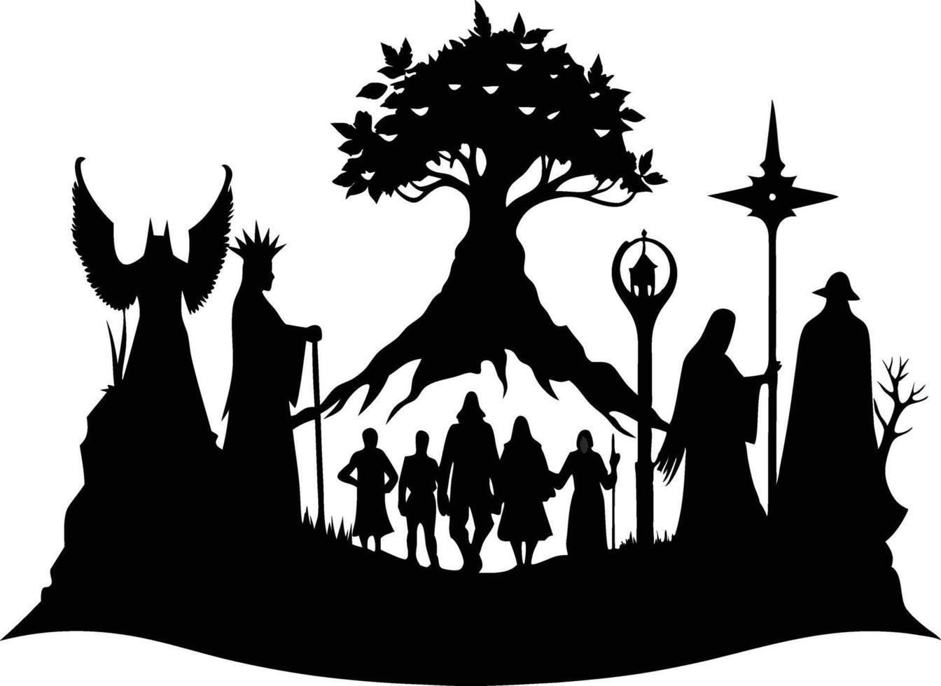 Through the Veil The Fellowship Journey vector