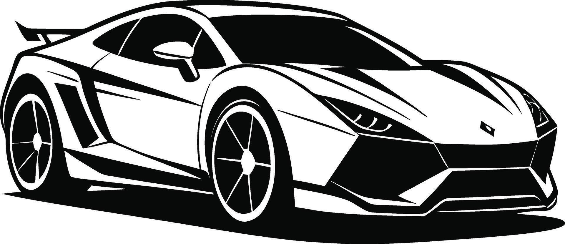 The Ultimate Supercar Silhouette vector