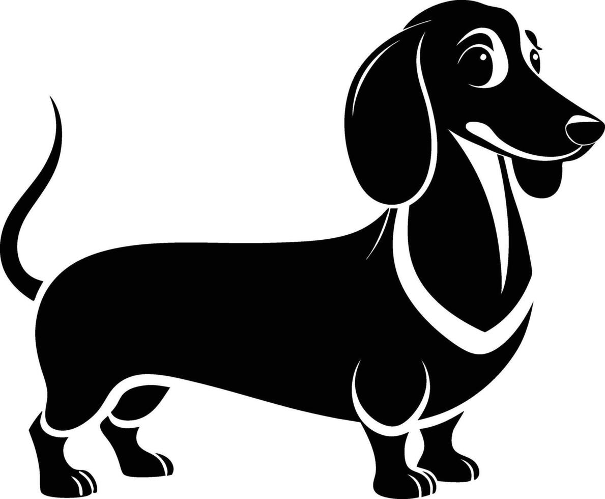 Timeless Dachshund Silhouette vector