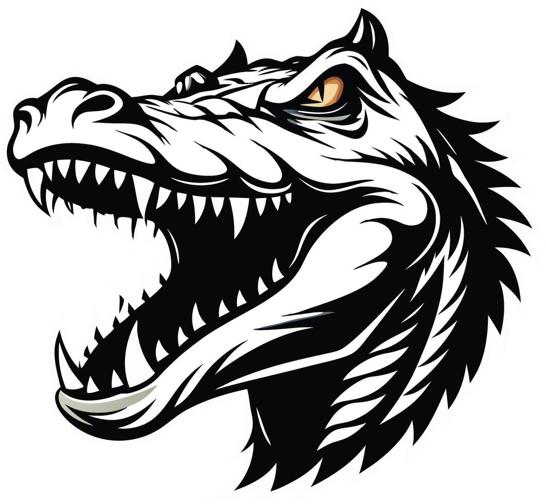Ferocious Crocodile Head vector