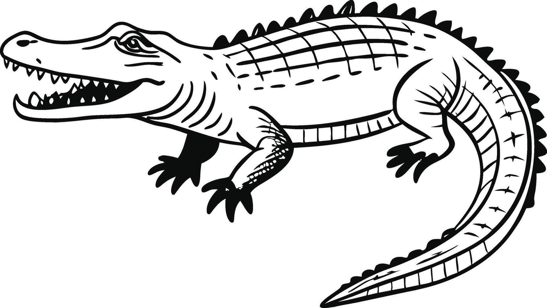 Crocodile Silhouette Art vector