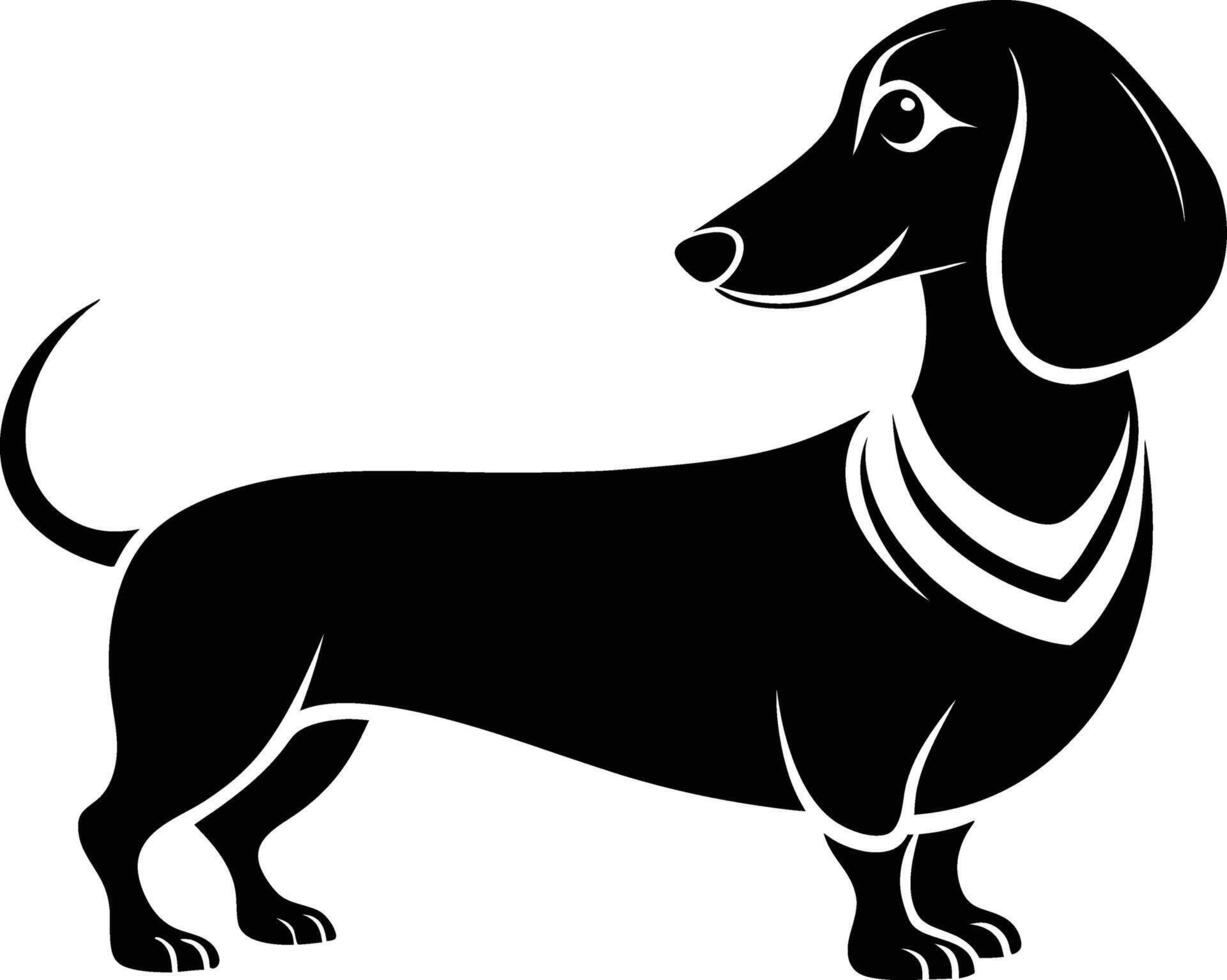 Unique Dachshund Silhouette vector