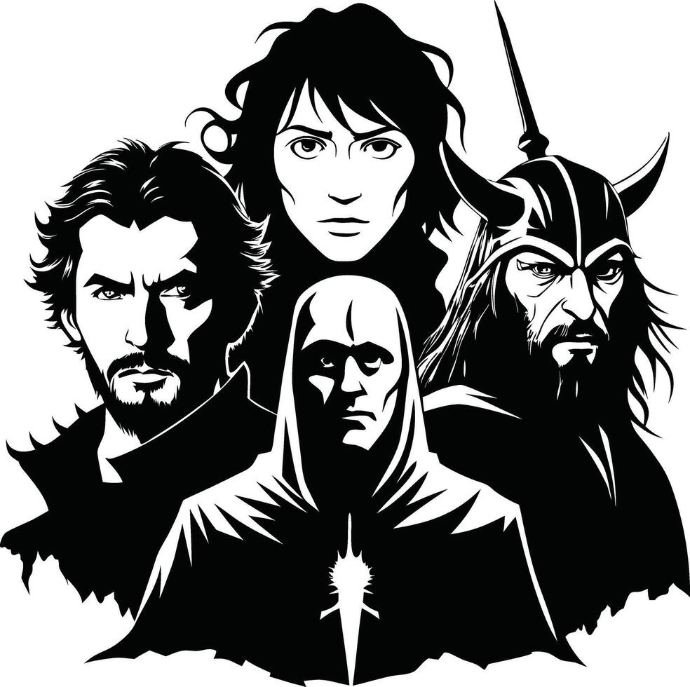 The Dark Lord and His Shadowed vector