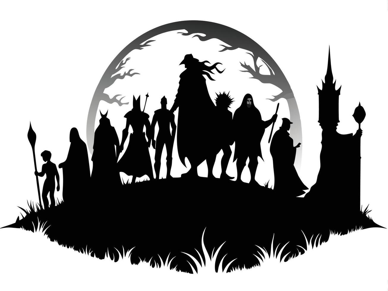 Legends of the Shadowed Fellowship vector