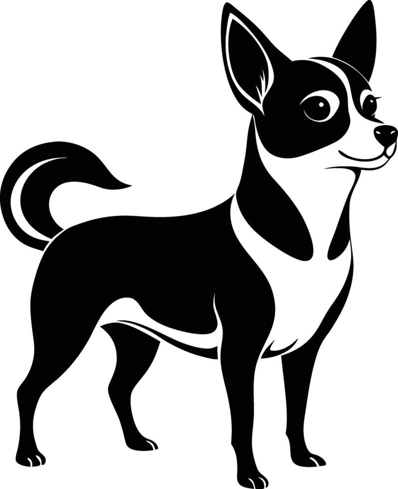 Black Chihuahua Silhouette vector