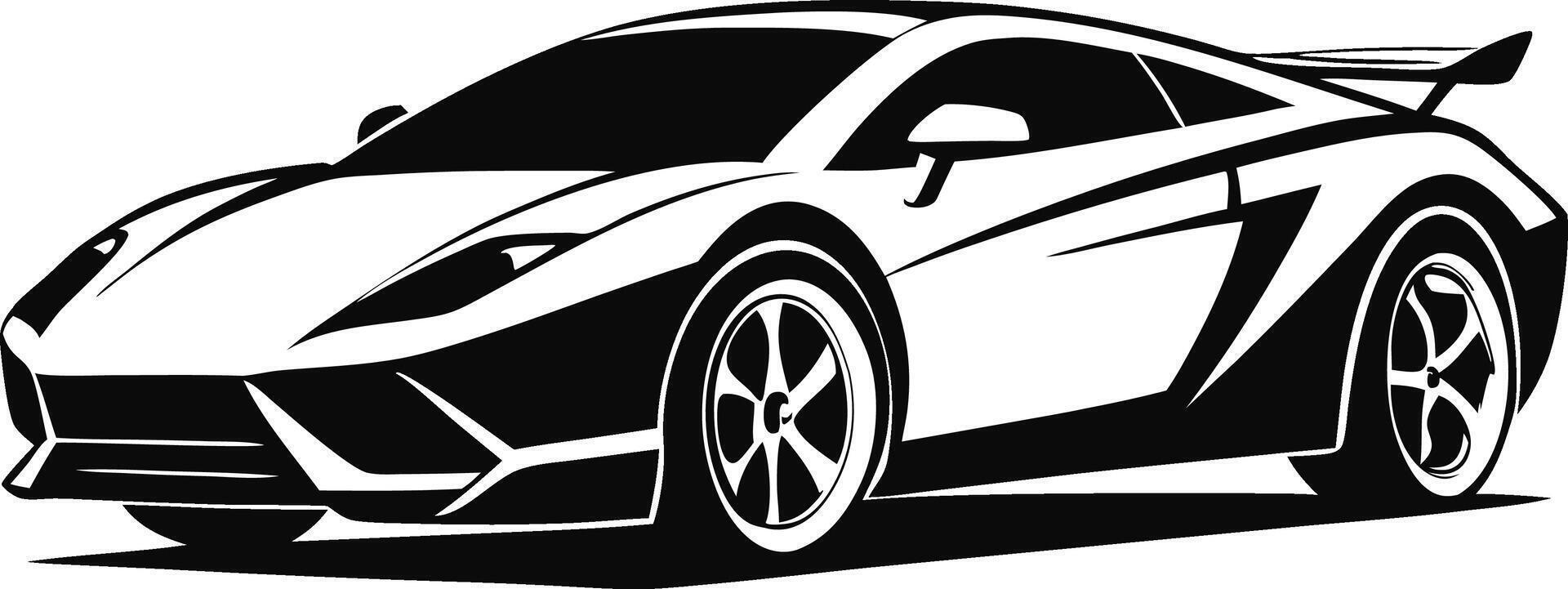 Shadow Silhouette of a Supercar vector
