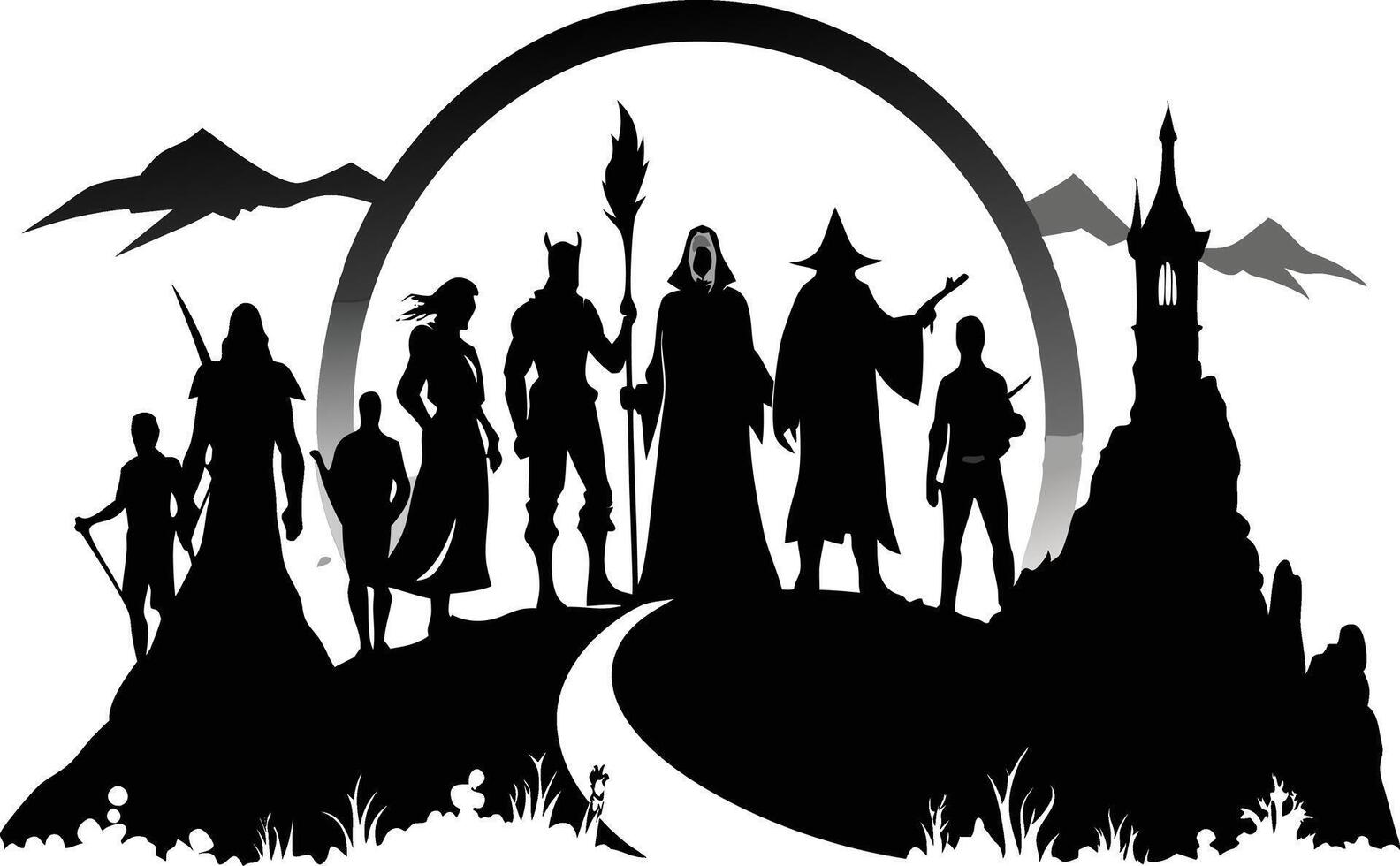 Echoes of Darkness A Fellowship Quest vector