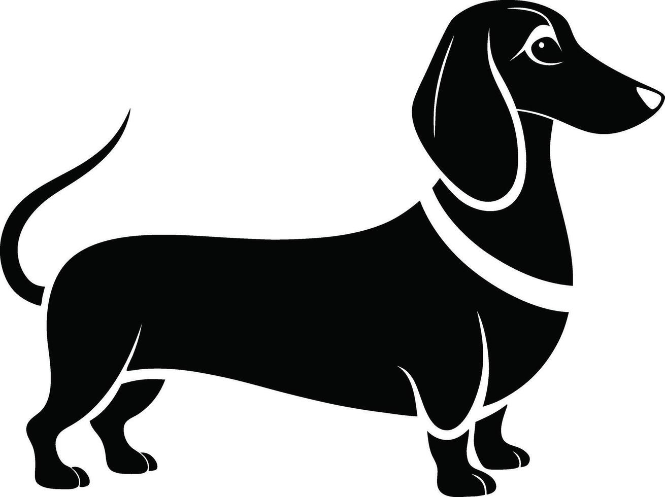 Bold and Elegant Dachshund Silhouette vector