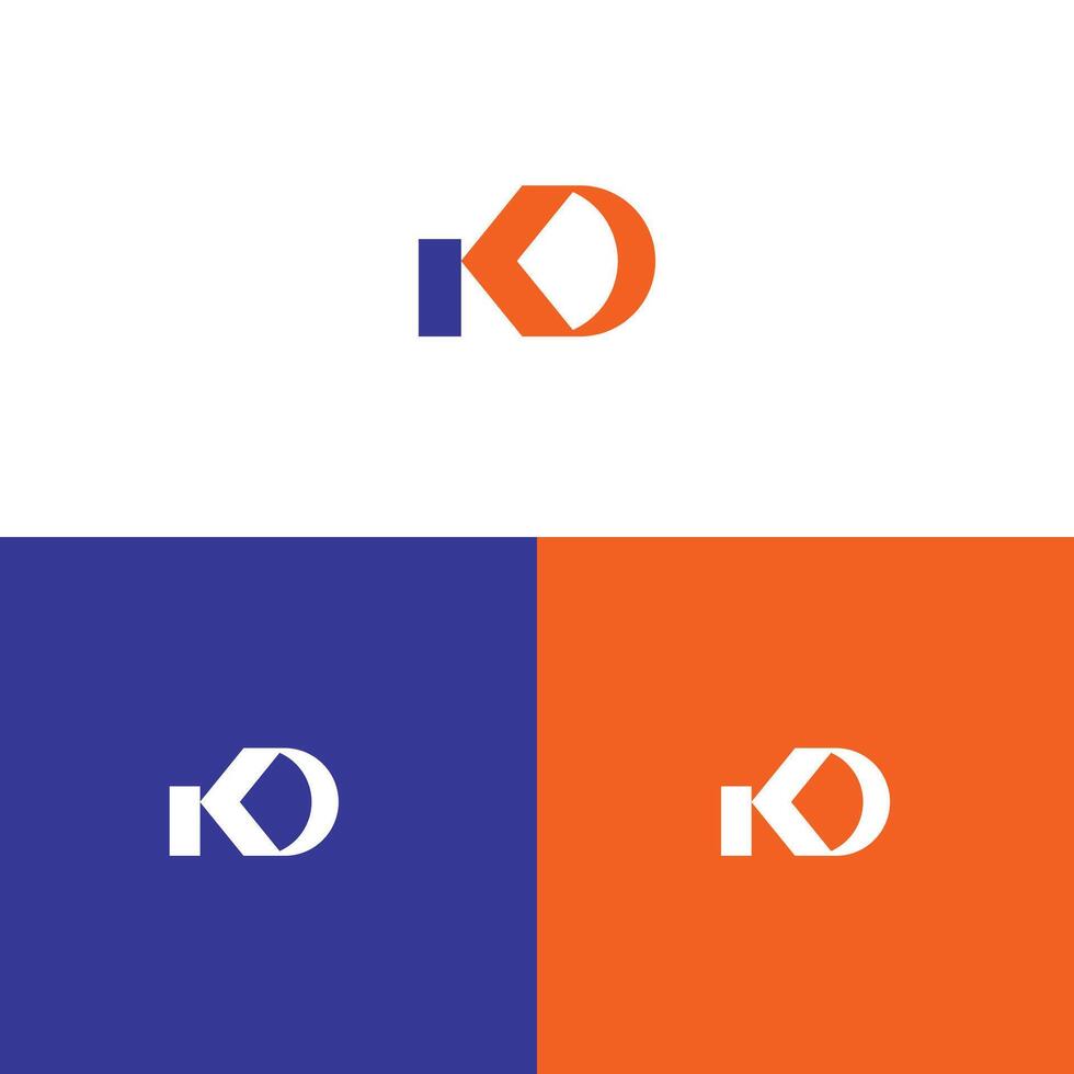Modern logo design featuring intertwined letters KD. Ideal for branding and corporate identity. vector