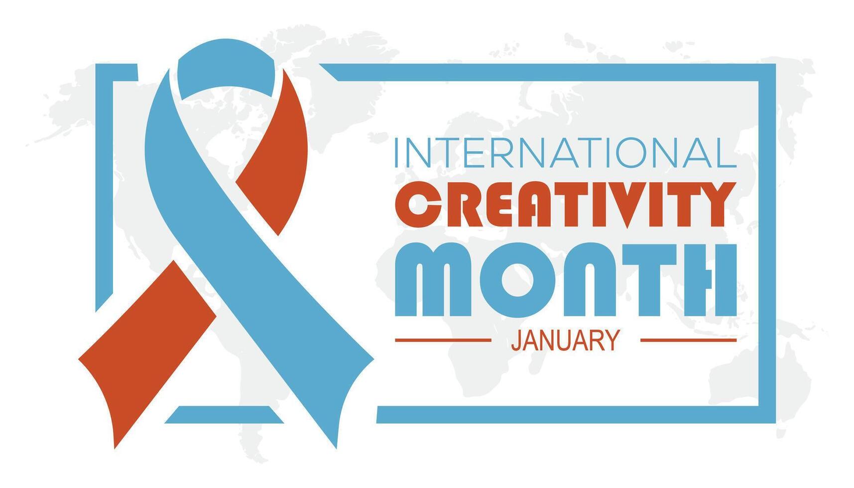 International Creativity Month observed each year during January. Education Awareness concept. template for banner, greeting card, poster with background. vector