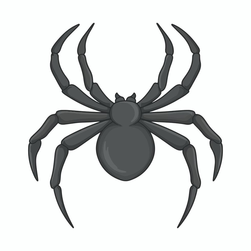 Spider icon in monochrome style isolated on white background. Insects symbol stock illustration. vector
