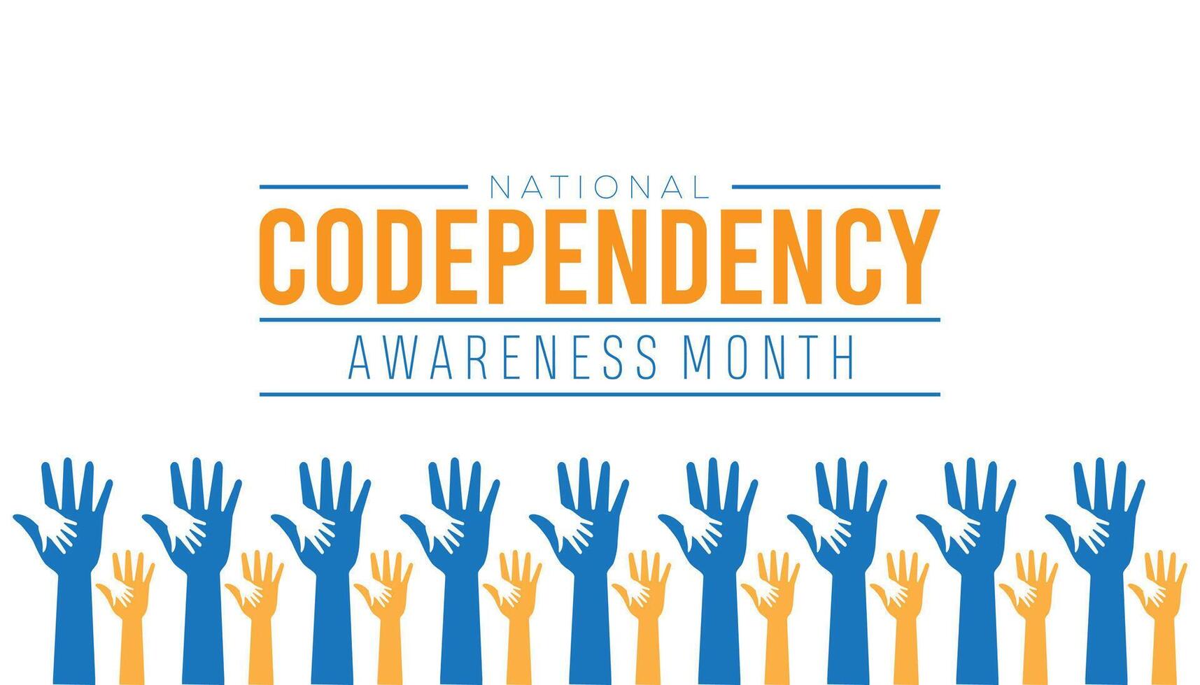 National Codependency Awareness Month observed each year during January. template for banner, greeting card, poster with background. vector