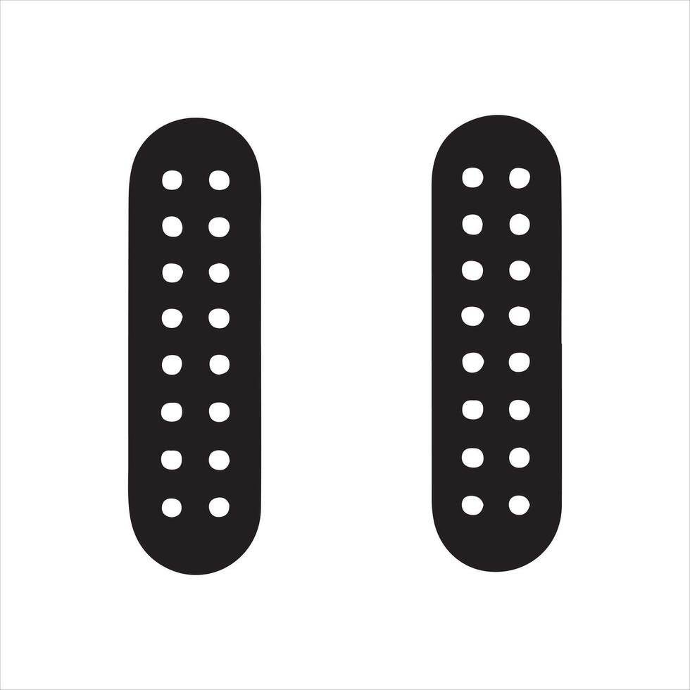 Band aid graphics Injury bandage silhouette on white background vector