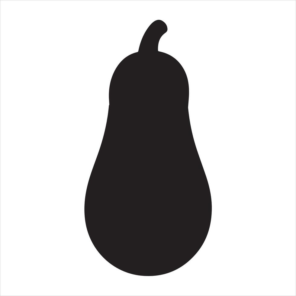Eggplant icon silhouette on white background vector
