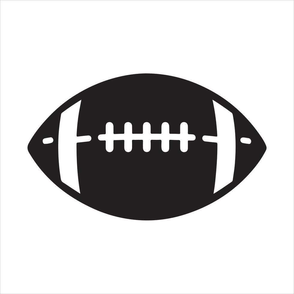 American Football silhouette white background vector
