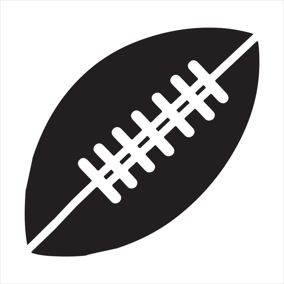 American Football black silhouette on white background vector