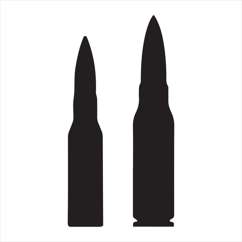 Bullet silhouette white background vector