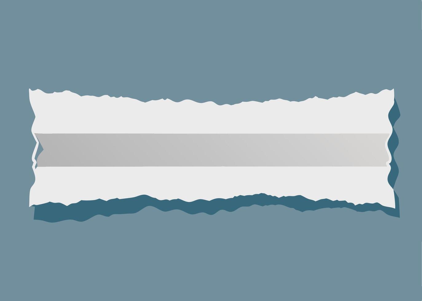 White ripped torn paper on blue background for design element vector