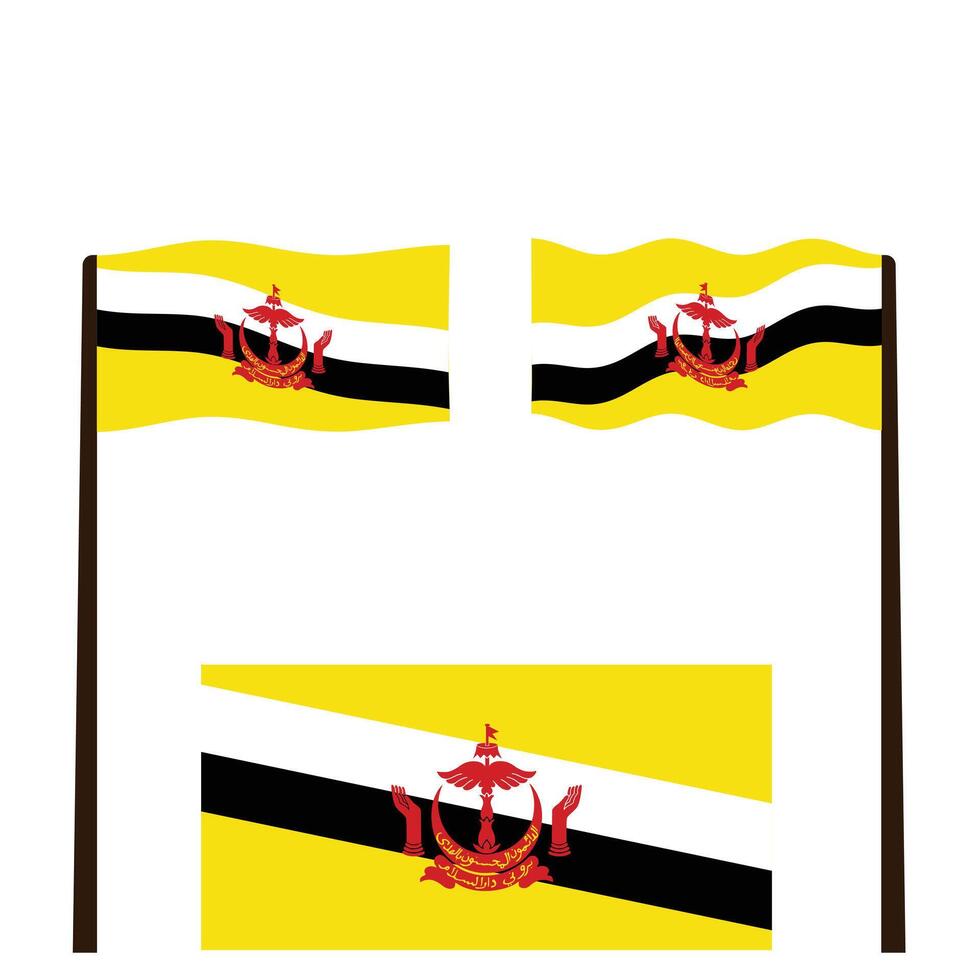 Brunei wave flag vector