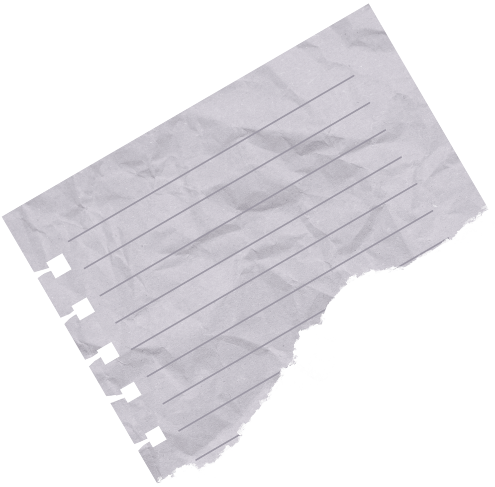 Grey Blank Line Paper Note png